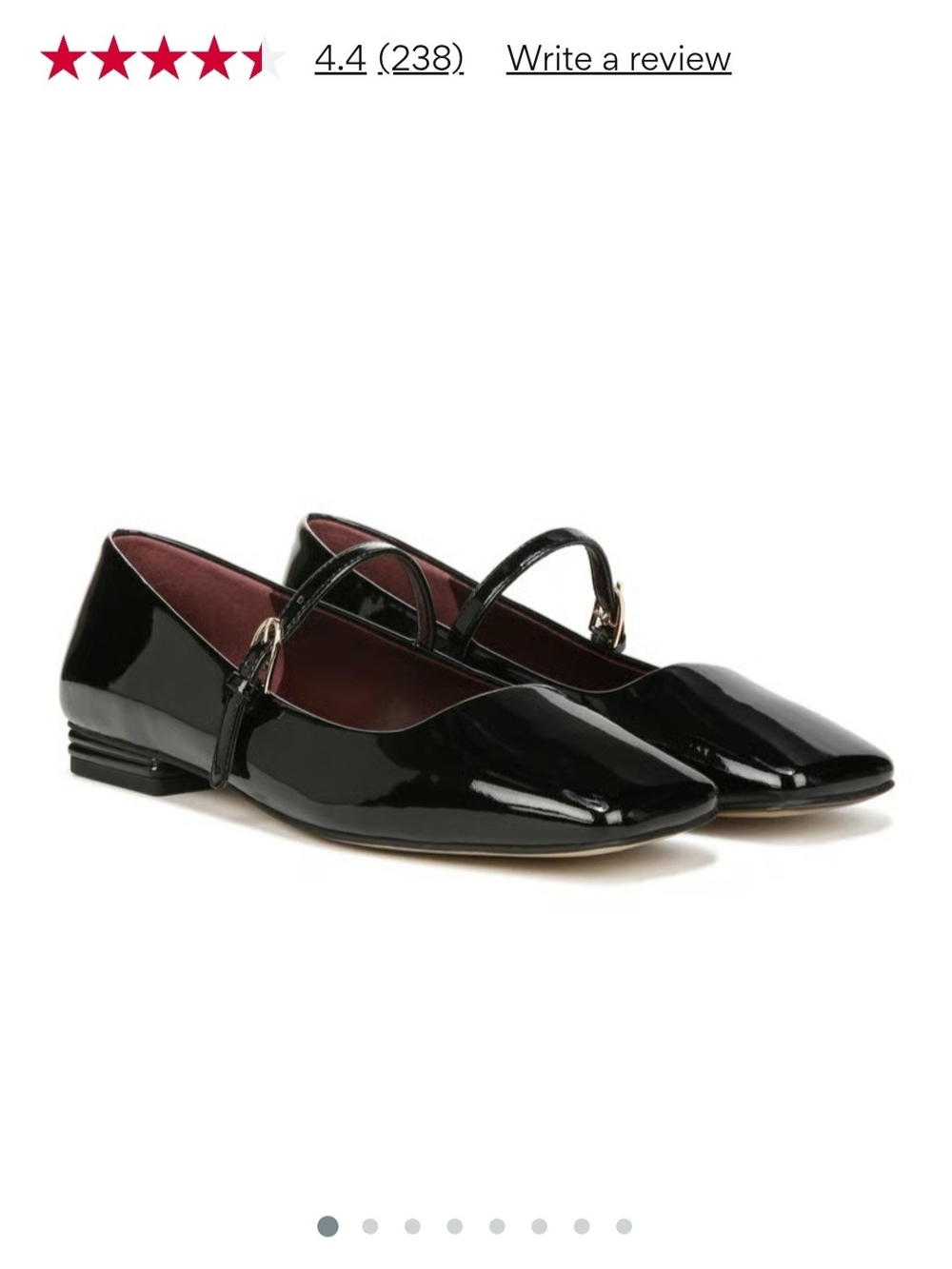 Franco Sarto Black Patent Mary Jane Flats